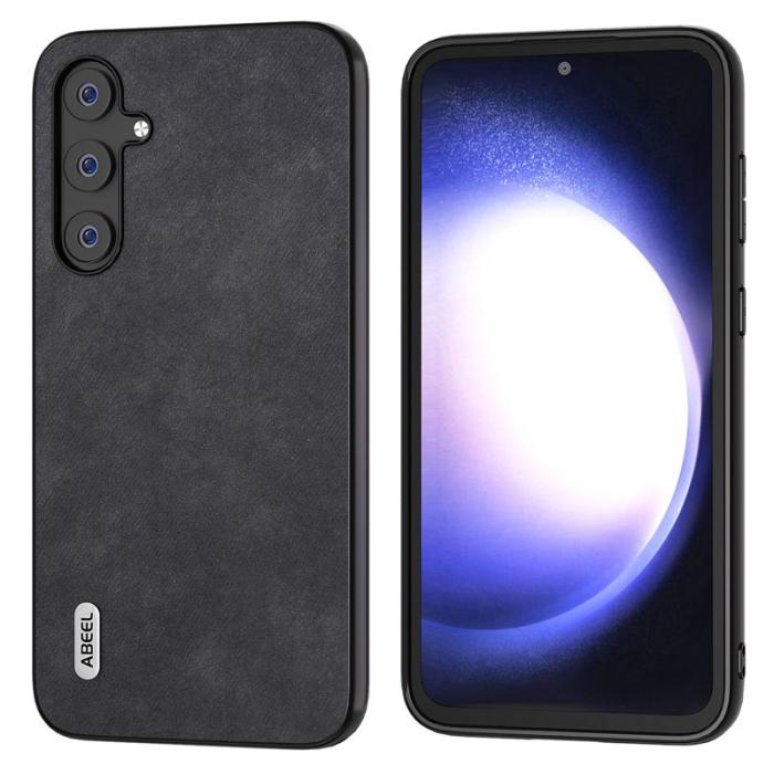 ABEEL - ABEEL Samsung Galaxy S23 FE Skal Texturerad Läder Svart
