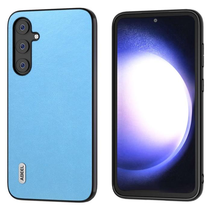 ABEEL - ABEEL Samsung Galaxy S23 FE Skal - Texturerad PU Läder - Sky Blue