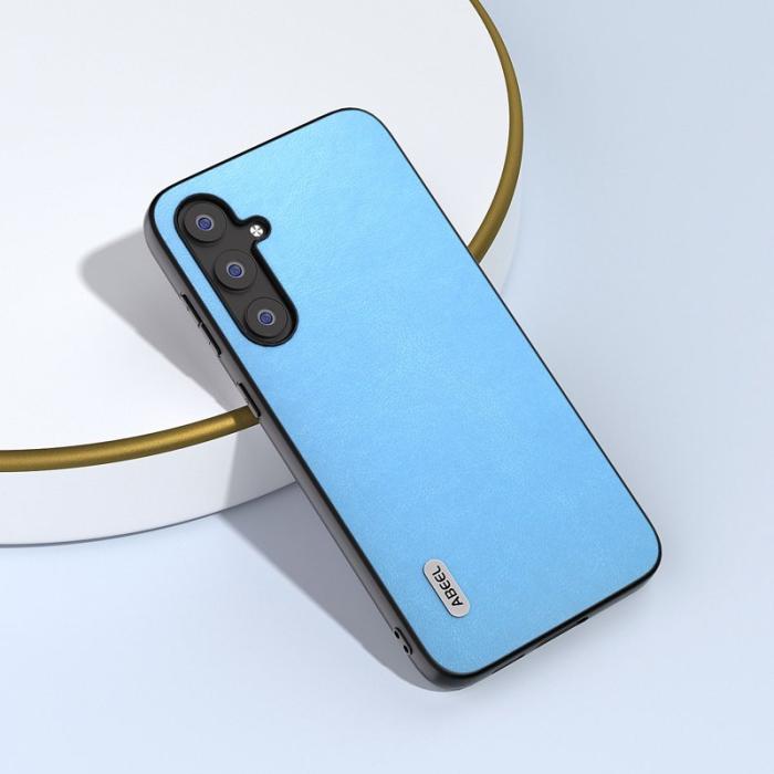 ABEEL - ABEEL Samsung Galaxy S23 FE Skal - Texturerad PU Läder - Sky Blue