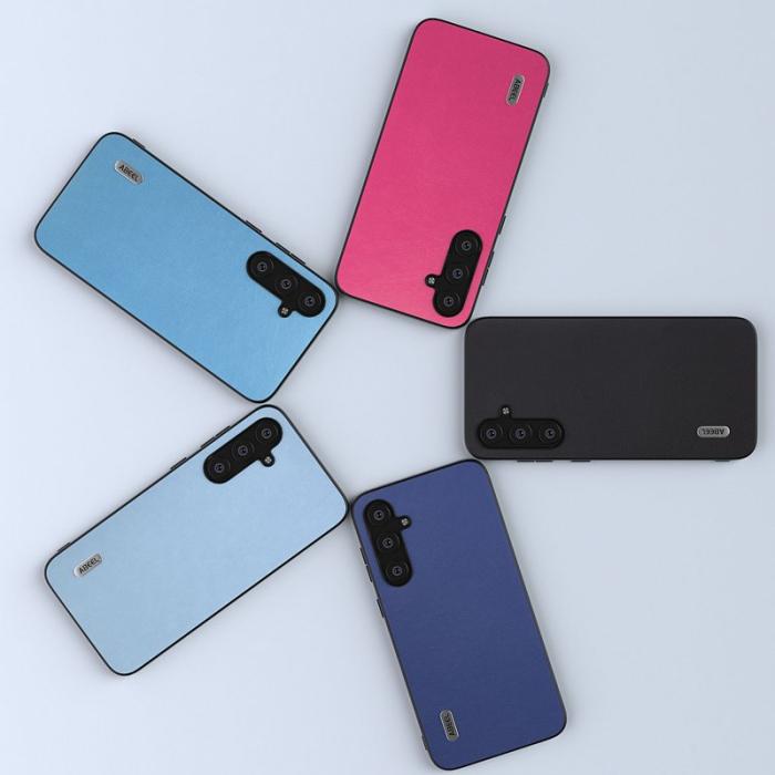 ABEEL - ABEEL Samsung Galaxy S23 FE Skal - Texturerad PU Läder - Sky Blue