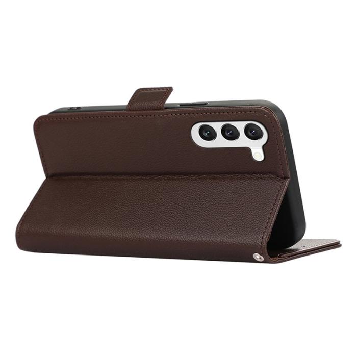 ABEEL - ABEEL Samsung Galaxy S23+ Skal PU Läder RFID Skydd - Brun