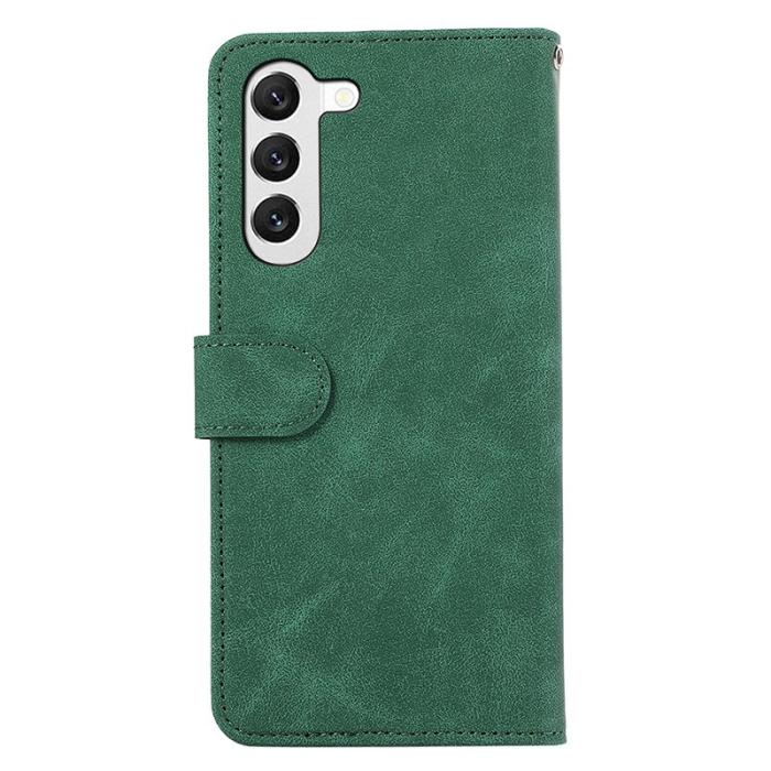 ABEEL - ABEEL Samsung Galaxy S23+ Skal Splicing Färg Ställ Wallet Grön