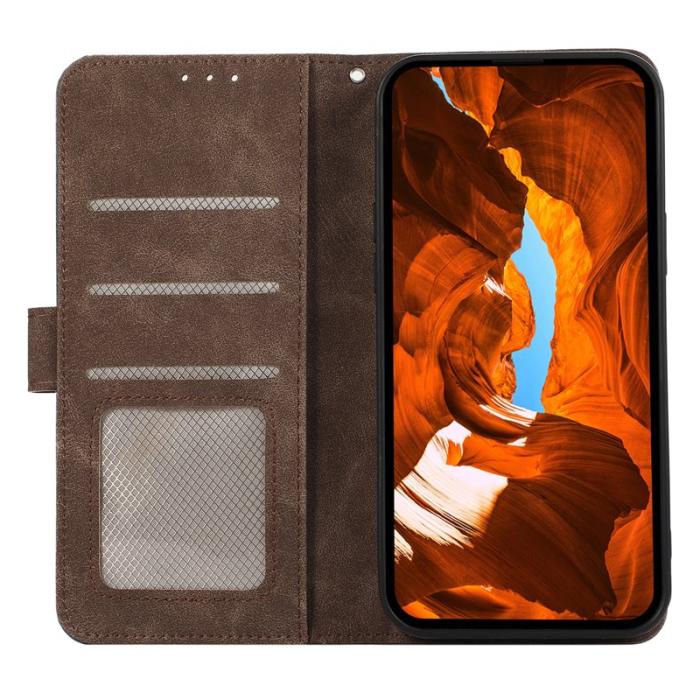 ABEEL - ABEEL Samsung Galaxy S23 Ultra Fodral RFID Blocker Läder Brun