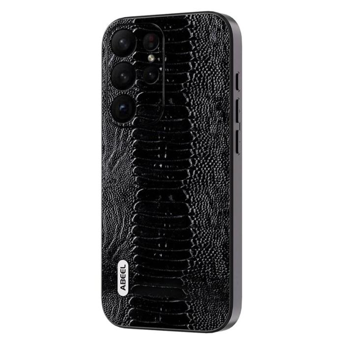 ABEEL - ABEEL Samsung Galaxy S23 Ultra Skal Anti-Drop Läder Svart