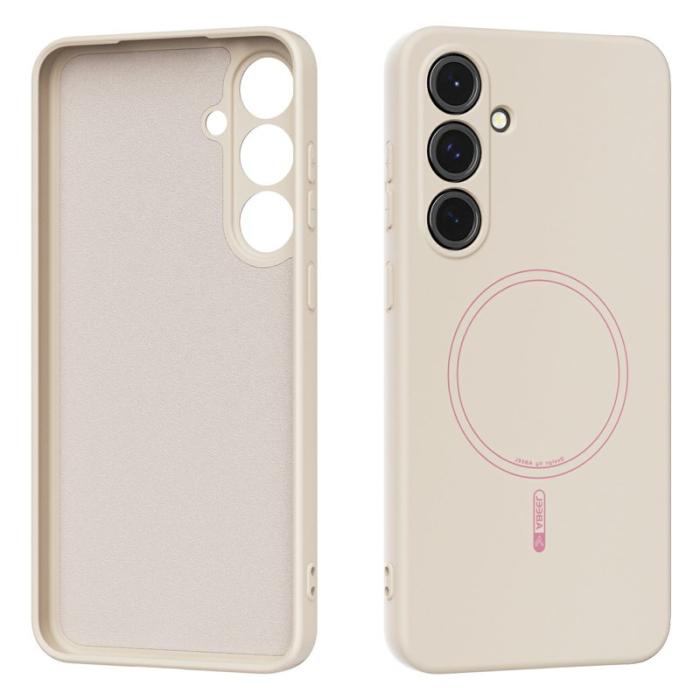 ABEEL - ABEEL Samsung Galaxy S24 FE Skal MagSafe Kompatibel Beige
