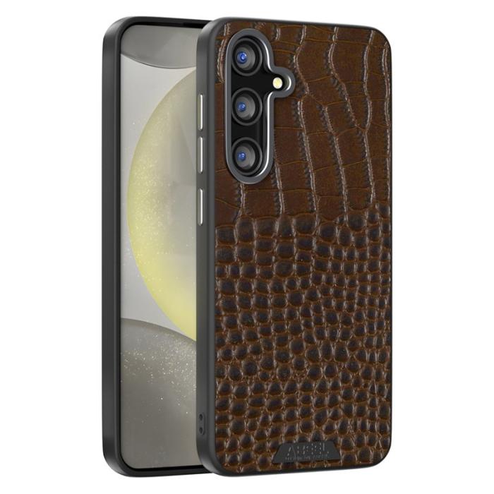 ABEEL - ABEEL Samsung Galaxy S24 FE Skal MagSafe Kompatibel Krokodilkaffe