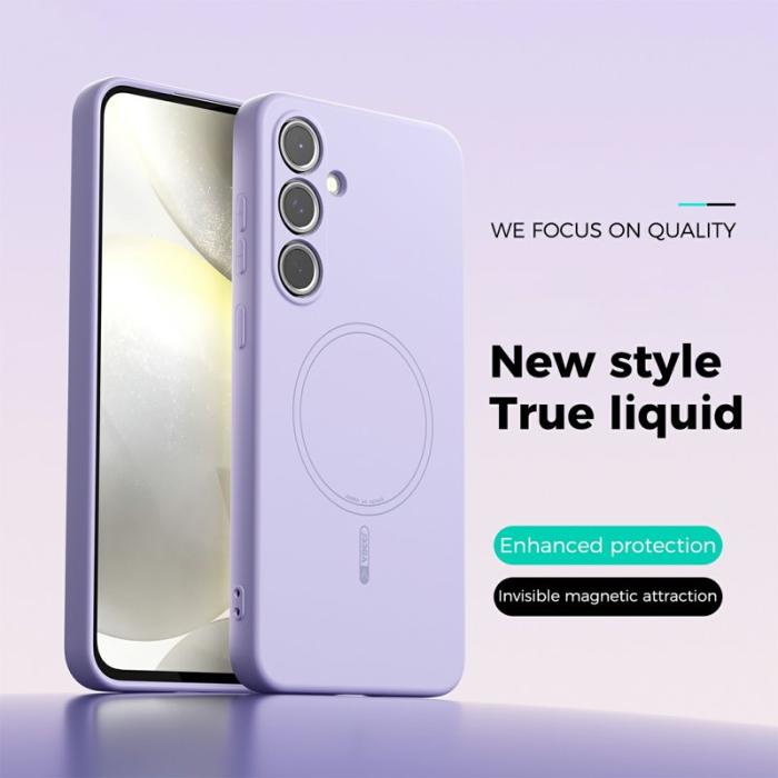 ABEEL - ABEEL Samsung Galaxy S24 FE Skal MagSafe Lila Liquid Silicone