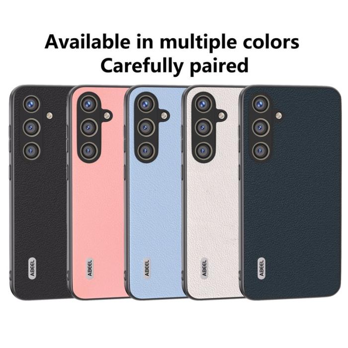 ABEEL - ABEEL Samsung Galaxy S24 Fodral Äkta Läder Texturerat Svart