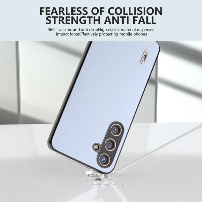 ABEEL - ABEEL Samsung Galaxy S24+ Fodral Ekologisk Läder Baby Blue