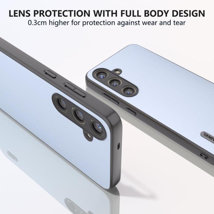 ABEEL - ABEEL Samsung Galaxy S24+ Fodral Ekologisk Läder Baby Blue