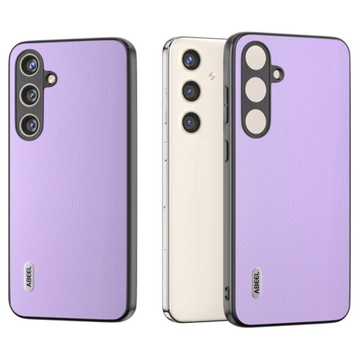 ABEEL - ABEEL Samsung Galaxy S24+ Fodral Ekologisk Läder Lila
