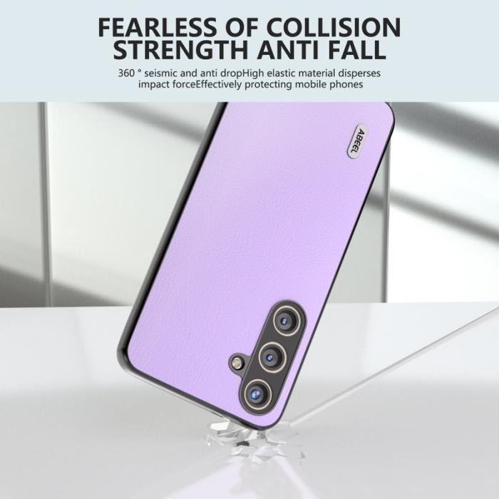 ABEEL - ABEEL Samsung Galaxy S24+ Fodral Ekologisk Läder Lila