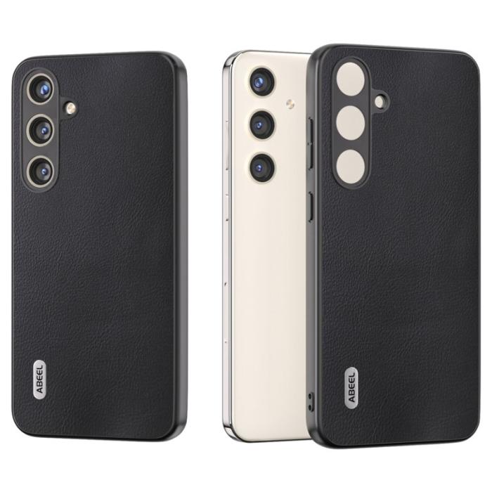 ABEEL - ABEEL Samsung Galaxy S24+ Fodral Ekologisk Läder Svart