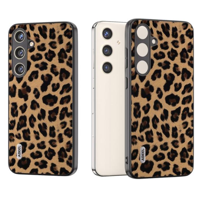 ABEEL - ABEEL Samsung Galaxy S24+ Fodral Leopardtryck Champagne Gold