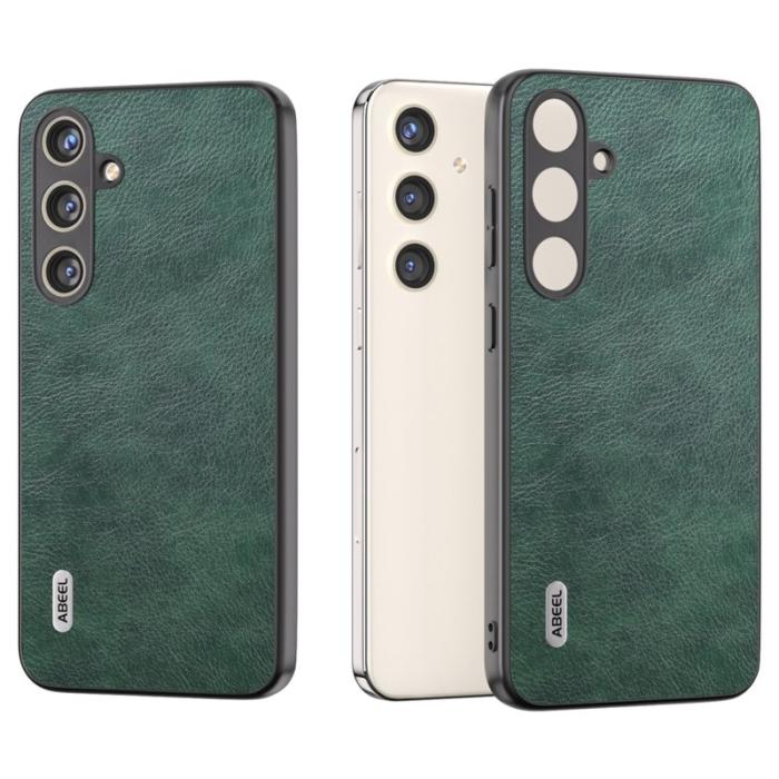 ABEEL - ABEEL Samsung Galaxy S24+ Fodral PU Läder Grön Anti-Scratch