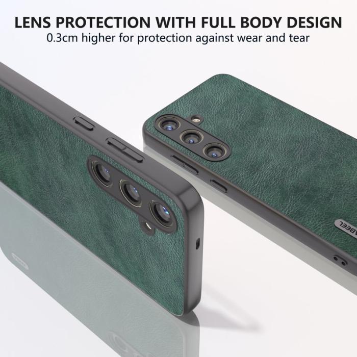 ABEEL - ABEEL Samsung Galaxy S24+ Fodral PU Läder Grön Anti-Scratch