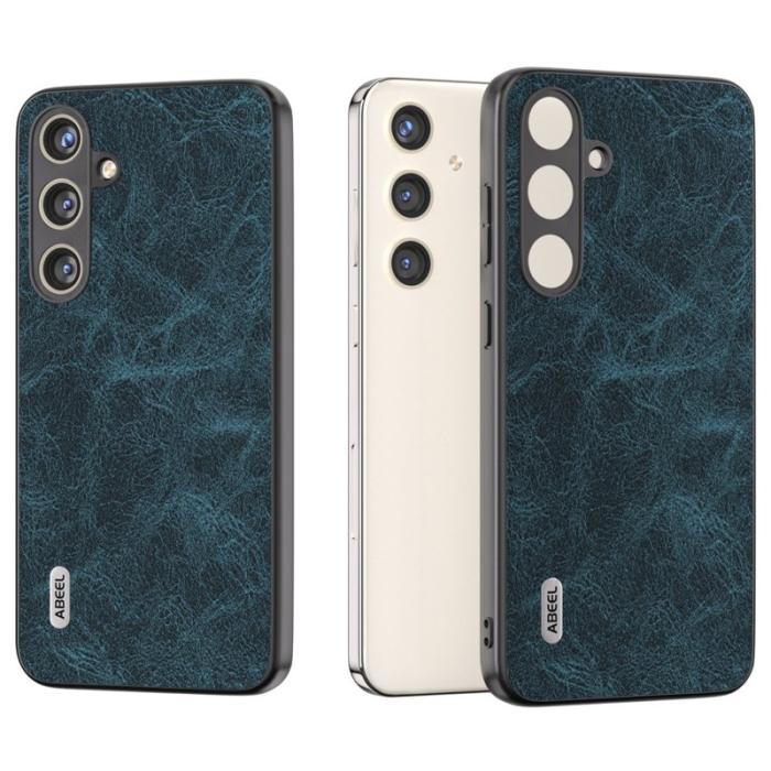 ABEEL - ABEEL Samsung Galaxy S24+ Fodral PU Läder Litchi Blå