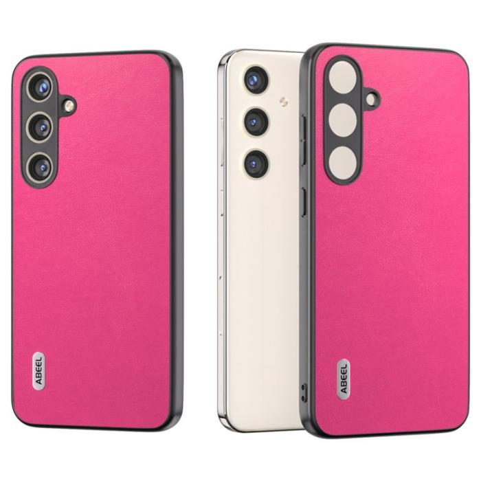 ABEEL - ABEEL Samsung Galaxy S24+ Fodral PU Läder + PC + TPU - Rosa