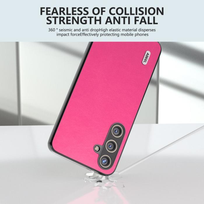 ABEEL - ABEEL Samsung Galaxy S24+ Fodral PU Läder + PC + TPU - Rosa