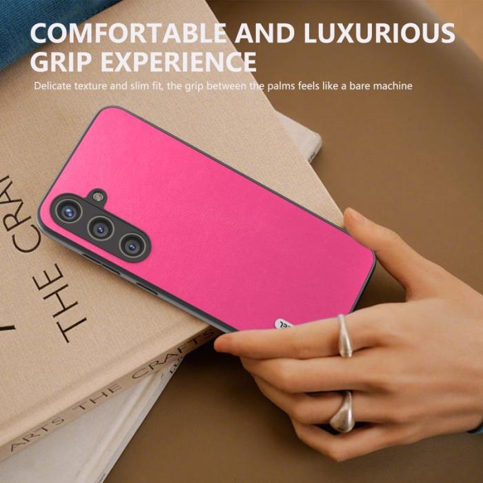 ABEEL - ABEEL Samsung Galaxy S24+ Fodral PU Läder + PC + TPU - Rosa