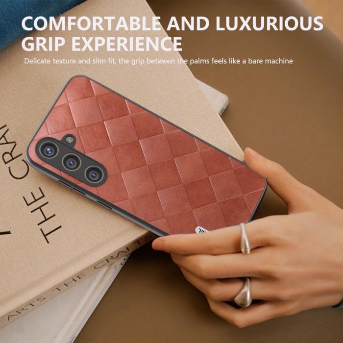 ABEEL - ABEEL Samsung Galaxy S24 Fodral PU Läder Skydd Brown