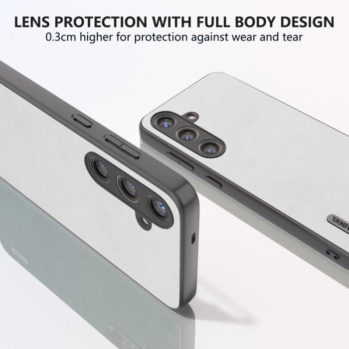 ABEEL - ABEEL Samsung Galaxy S24+ Fodral PU Läder Vit