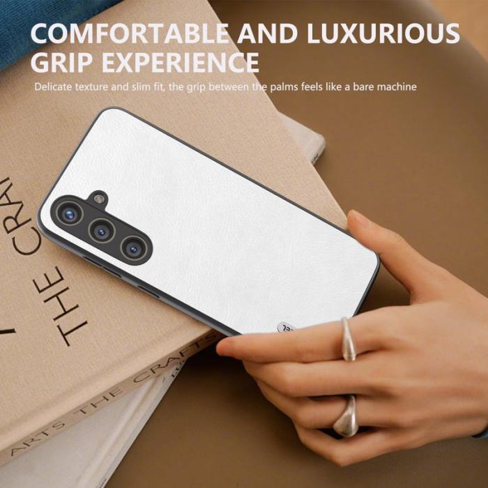 ABEEL - ABEEL Samsung Galaxy S24+ Fodral PU Läder Vit