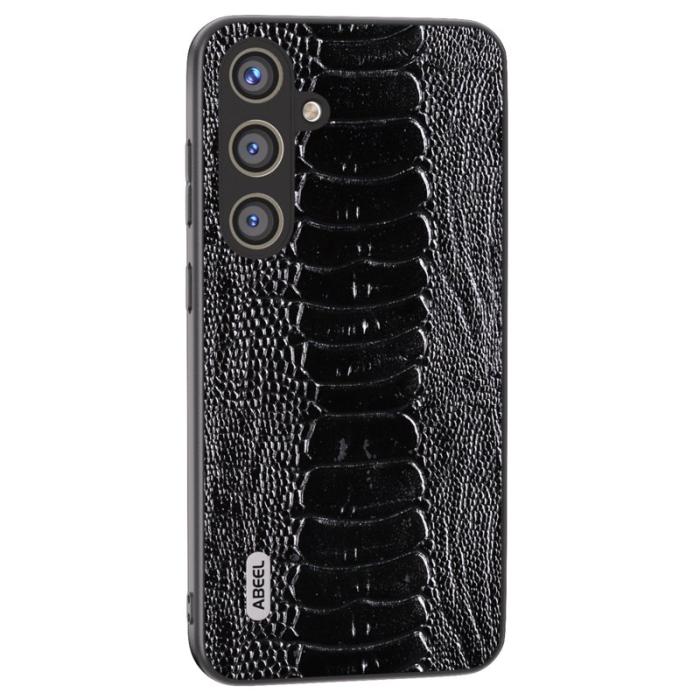 ABEEL - ABEEL Samsung Galaxy S24+ Fodral Skyddande Bakcover Krokodil - Svart