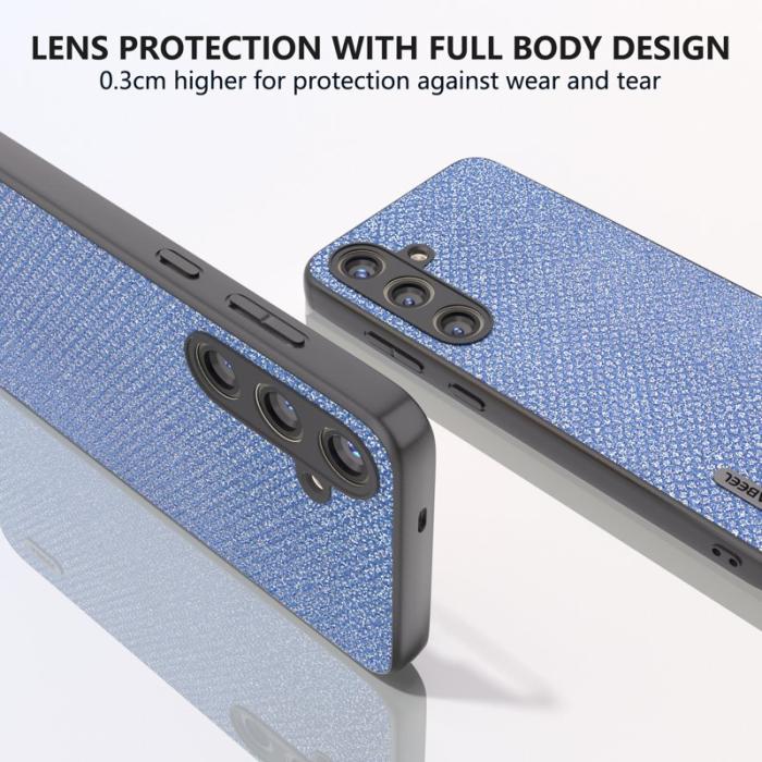 ABEEL - ABEEL Samsung Galaxy S24+ Fodral Skyddande Läder Blå