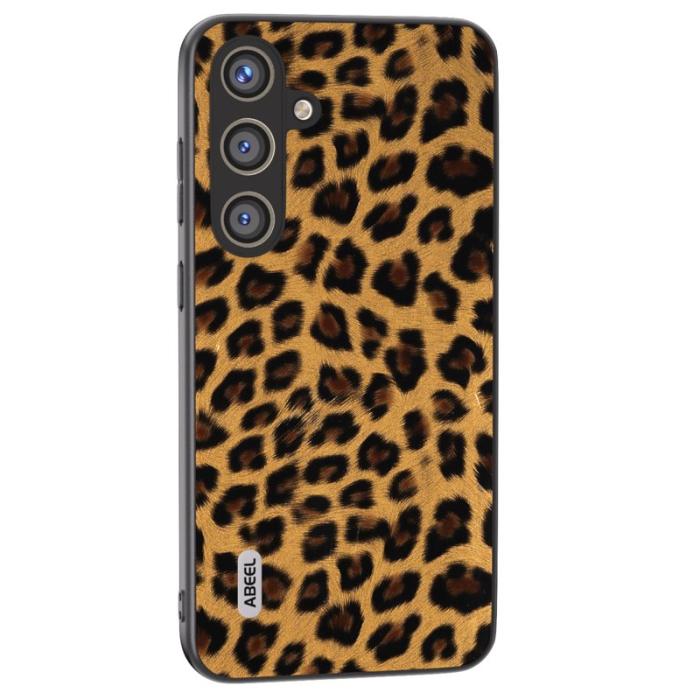 ABEEL - ABEEL Samsung Galaxy S24+ Leopard Print Fodral - Guld