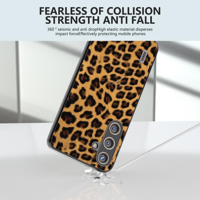 ABEEL - ABEEL Samsung Galaxy S24+ Leopard Print Fodral - Guld