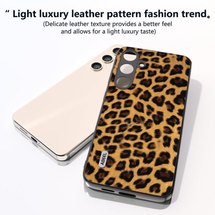 ABEEL - ABEEL Samsung Galaxy S24+ Leopard Print Fodral - Guld