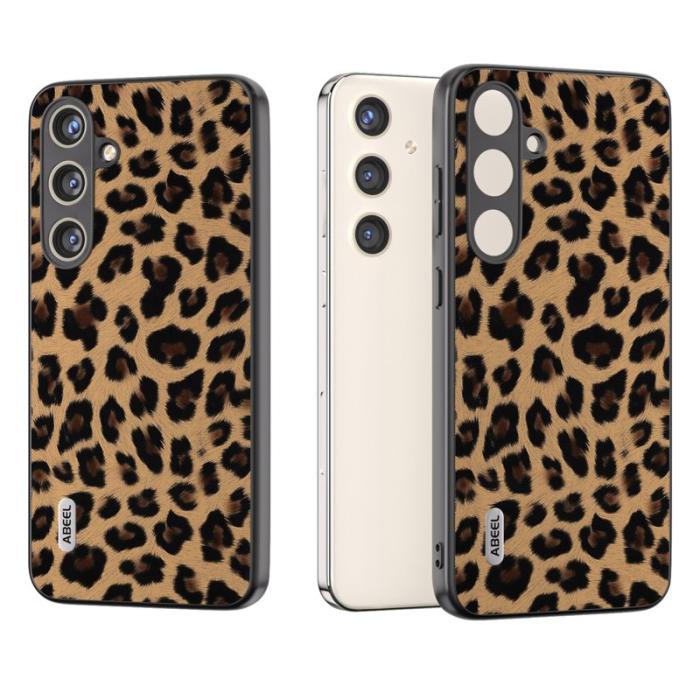 ABEEL - ABEEL Samsung Galaxy S24+ Leopard Print Fodral - Guld