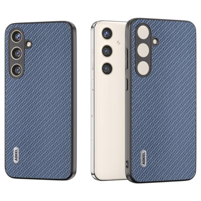 ABEEL - ABEEL Samsung Galaxy S24+ Shockproof Skal Carbon Fiber - Baby Blue