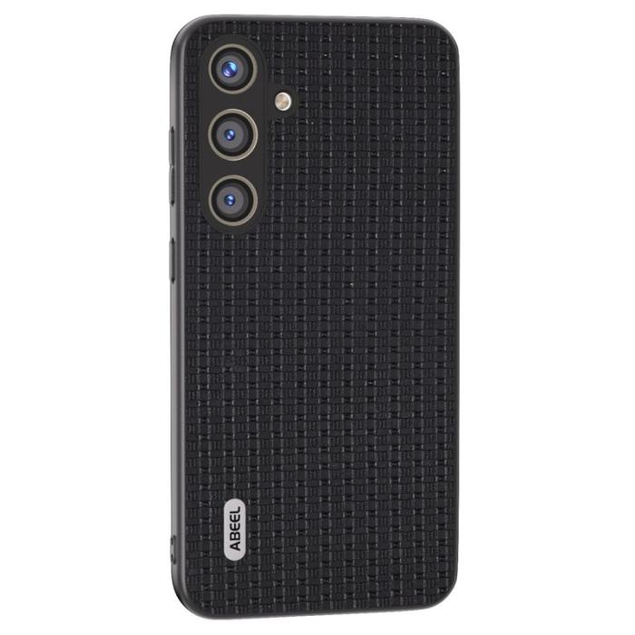 ABEEL - ABEEL Samsung Galaxy S24+ Skal Äkta Läder Anti-glid - Svart