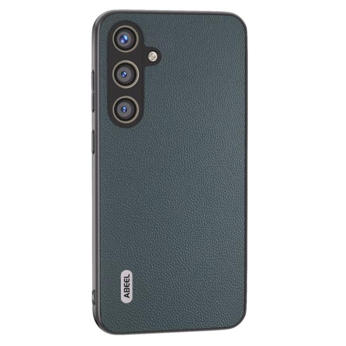 ABEEL - ABEEL Samsung Galaxy S24+ Skal Äkta Läder + PC Scratch-resistant - Grön