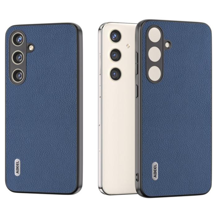 ABEEL - ABEEL Samsung Galaxy S24 Skal Cowhide Läder Blå