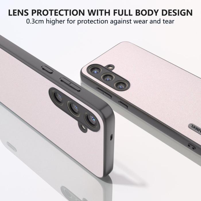 ABEEL - ABEEL Samsung Galaxy S24 Skal Glitter PU Läder Vit