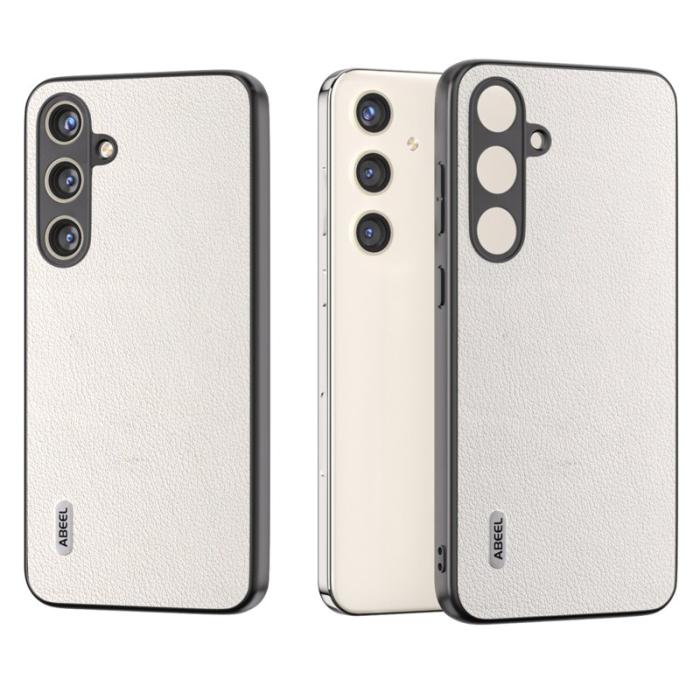 ABEEL - ABEEL Samsung Galaxy S24+ Skal i äkta läder - Grå