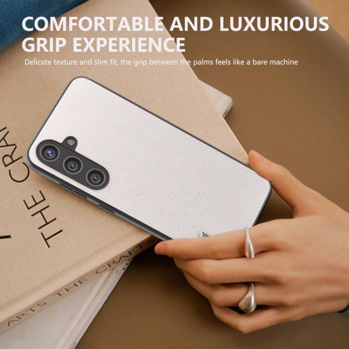 ABEEL - ABEEL Samsung Galaxy S24+ Skal i äkta läder - Grå