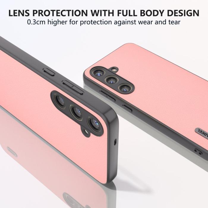 ABEEL - ABEEL Samsung Galaxy S24+ Skal i äkta läder - Rosa