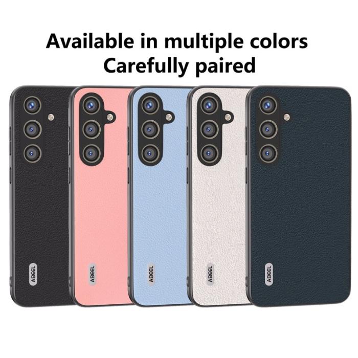 ABEEL - ABEEL Samsung Galaxy S24+ Skal i Äkta Läder Svartgrön