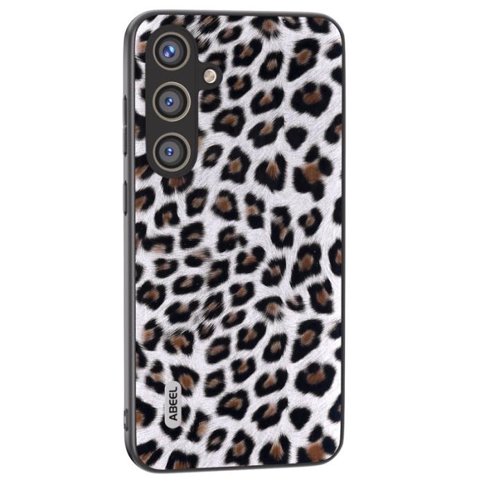 ABEEL - ABEEL Samsung Galaxy S24+ Skal i Leopardtryck - Silver
