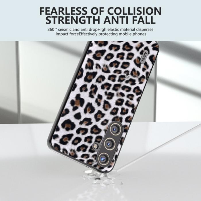 ABEEL - ABEEL Samsung Galaxy S24+ Skal i Leopardtryck - Silver