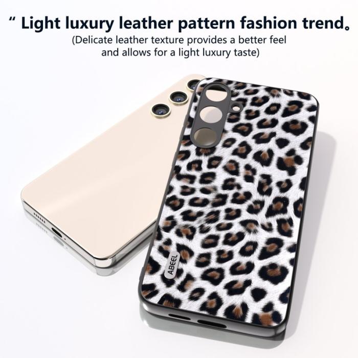ABEEL - ABEEL Samsung Galaxy S24+ Skal i Leopardtryck - Silver