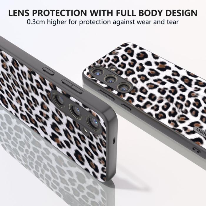 ABEEL - ABEEL Samsung Galaxy S24+ Skal i Leopardtryck - Silver