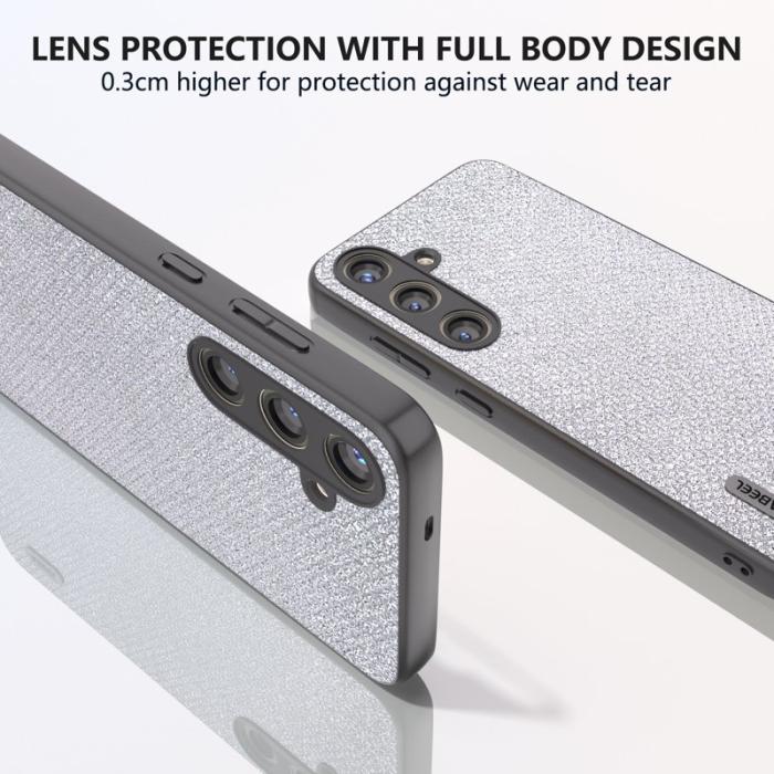 ABEEL - ABEEL Samsung Galaxy S24 Skal i Rhinestone Glitter Silver