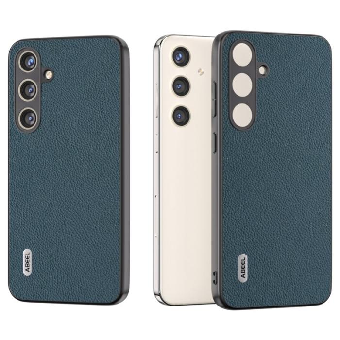 ABEEL - ABEEL Samsung Galaxy S24+ Skal Litchi Textur Läder - Grön