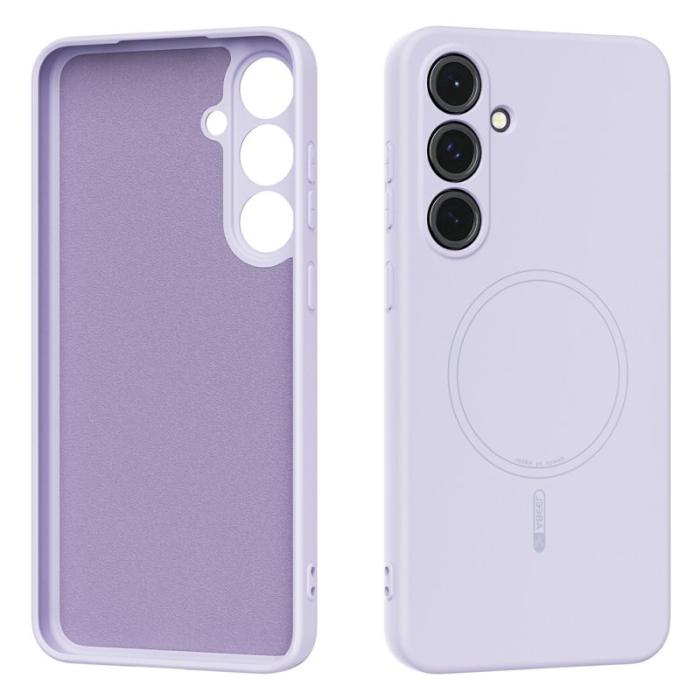 ABEEL - ABEEL Samsung Galaxy S24 Skal MagSafe Lila Liquid Silicone