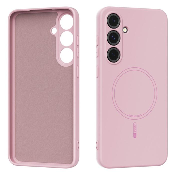 ABEEL - ABEEL Samsung Galaxy S24+ Skal MagSafe Liquid Silicone Rosa